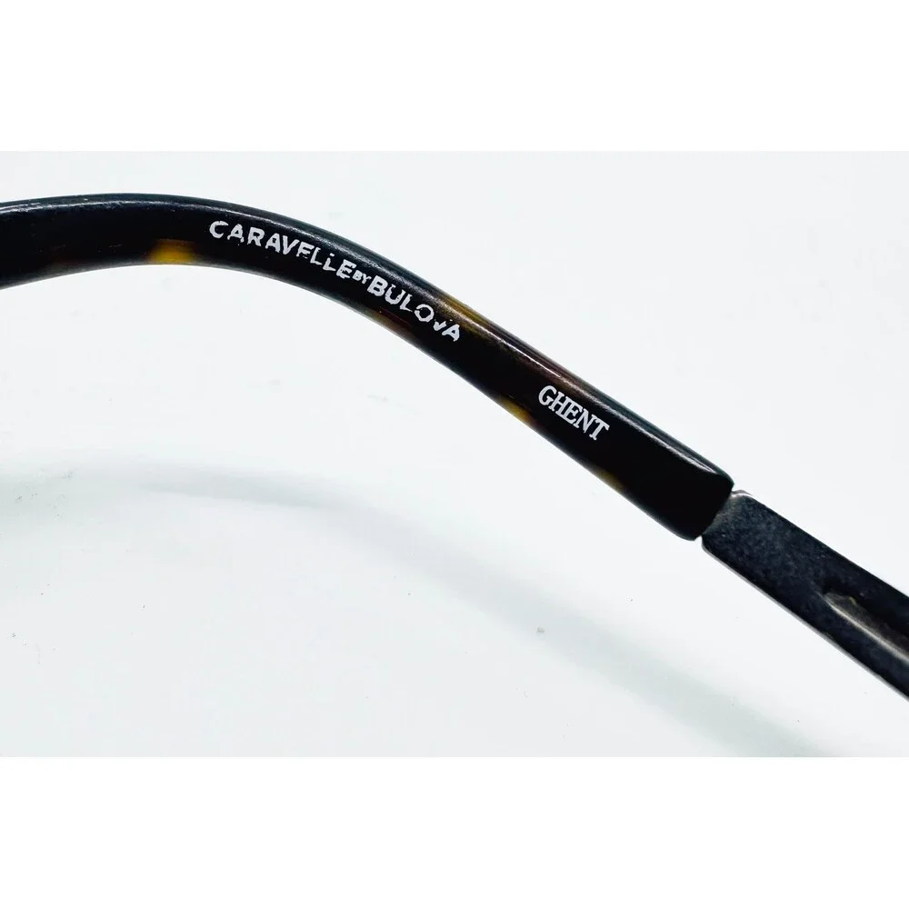 Caravelle by Bulova Eyeglasses Mens Dark Gunmetal Ghent Half Rim 50-19-140